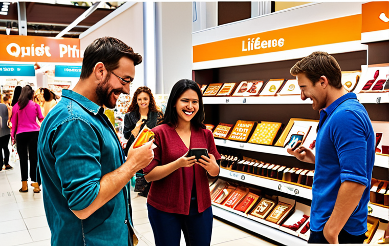 **
Prompt: "A diverse group of people happily interacting with personalized products in a vibrant, modern marketplace. Focus on unique designs and artisanal craftsmanship. AdSense banner subtly placed in the background."
**