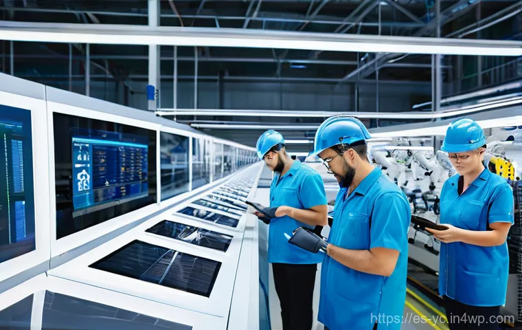 리쇼어링의 자산 및 리스크 관리 - **Prompt 1: Robust Local Production and Supply Chain Control**
    A bright, ultra-modern factory fl...