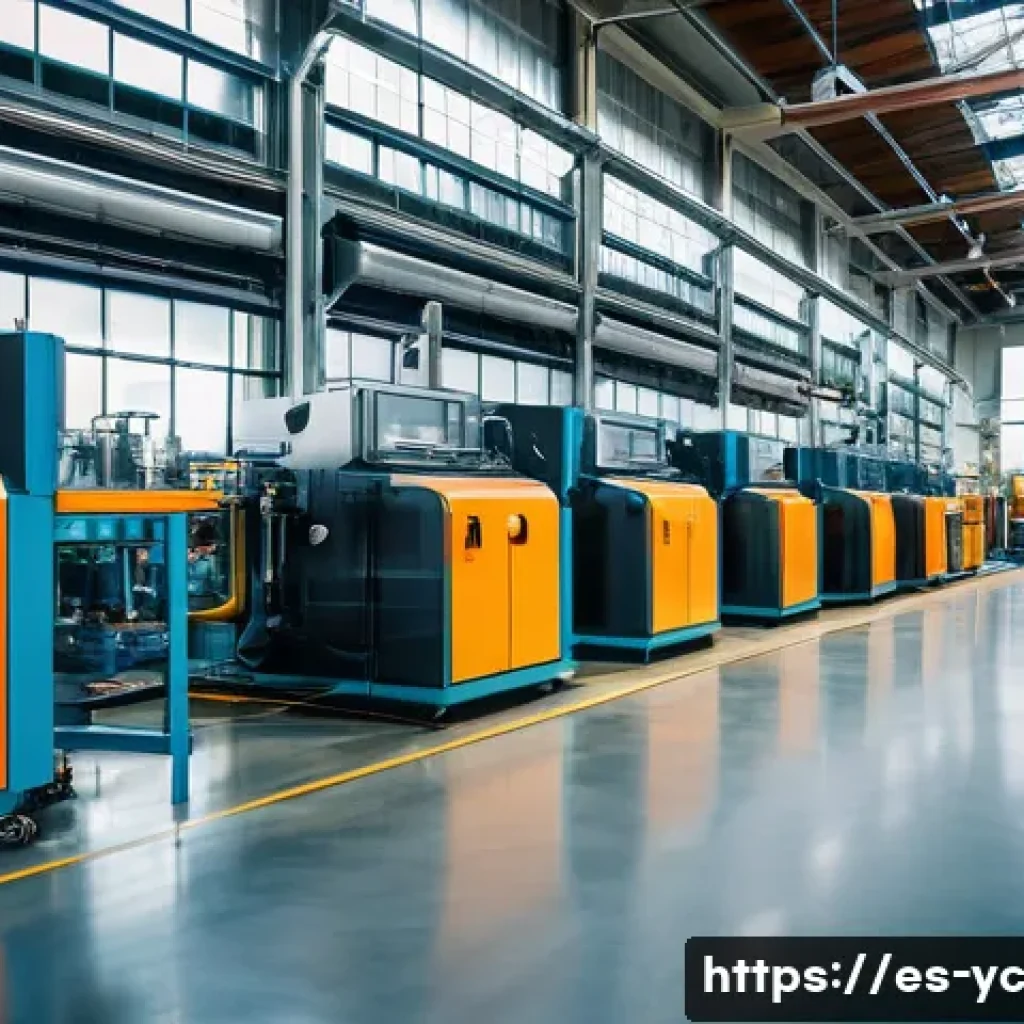 리쇼어링의 주요 성공 요인 - **Prompt 1: A Modern, Sustainable Factory with a Skilled Workforce**
"A vibrant, wide-angle shot...